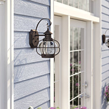 Load image into Gallery viewer, Smithboro Oil Rubbed Bronze 22.5&#39;&#39; H Seeded Glass Outdoor Wall Lantern MRM4194
