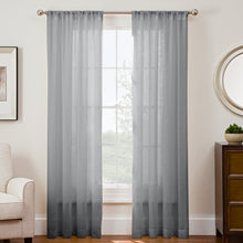 Load image into Gallery viewer, Snap Solutions Solid Sheer Rod Pocket Single Curtain Panel Set of 2 - GL601
