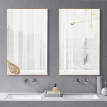 Load image into Gallery viewer, 52&quot; x 32&quot; Gold Sneller Glam Bathroom / Vanity Mirror
