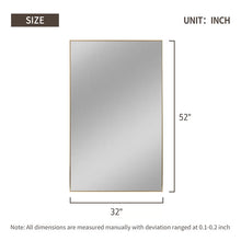 Load image into Gallery viewer, 52&quot; x 32&quot; Gold Sneller Glam Bathroom / Vanity Mirror
