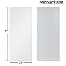 Load image into Gallery viewer, 71&quot; x 24&quot; Silver Sneller Rectangle Metal Mirror
