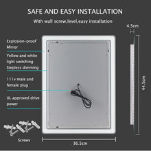 Load image into Gallery viewer, Snelling Modern &amp; Contemporary Frameless Lighted Bathroom Mirror 7607RR
