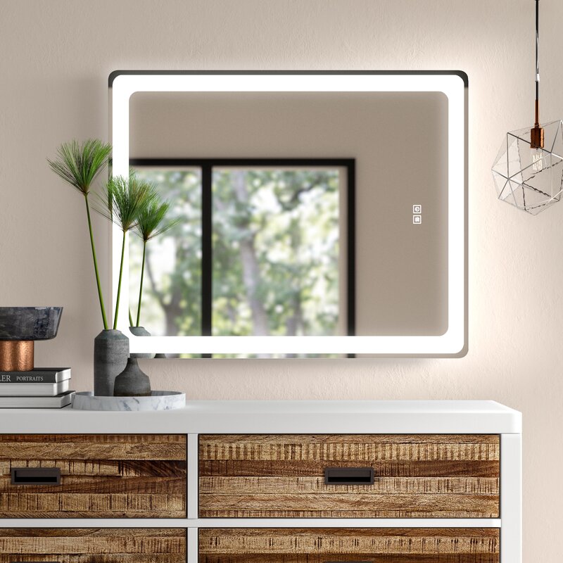 Snelling Modern & Contemporary Frameless Lighted Bathroom Mirror 7607RR