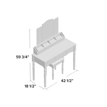Load image into Gallery viewer, Soares 42.5&#39;&#39; Wide Vanity Set with Stool and Mirror
