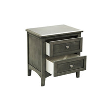 Load image into Gallery viewer, SET OF 2 Gray Socorro 2 Drawer Nightstand 1190CDR  (2 boxes)
