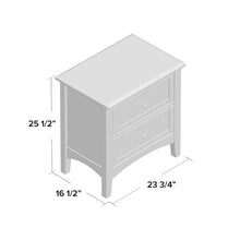 Load image into Gallery viewer, SET OF 2 Gray Socorro 2 Drawer Nightstand 1190CDR  (2 boxes)
