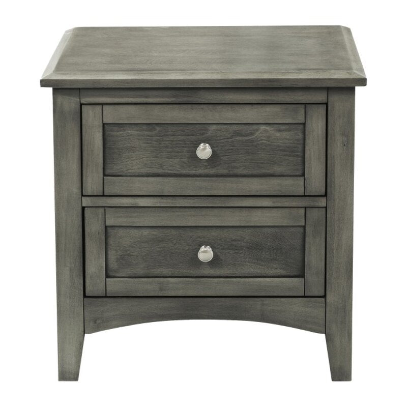 SET OF 2 Gray Socorro 2 Drawer Nightstand 1190CDR  (2 boxes)