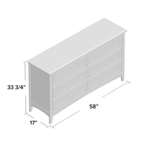 Load image into Gallery viewer, Gray Socorro 6 Drawer Double Dresser 1189CDR
