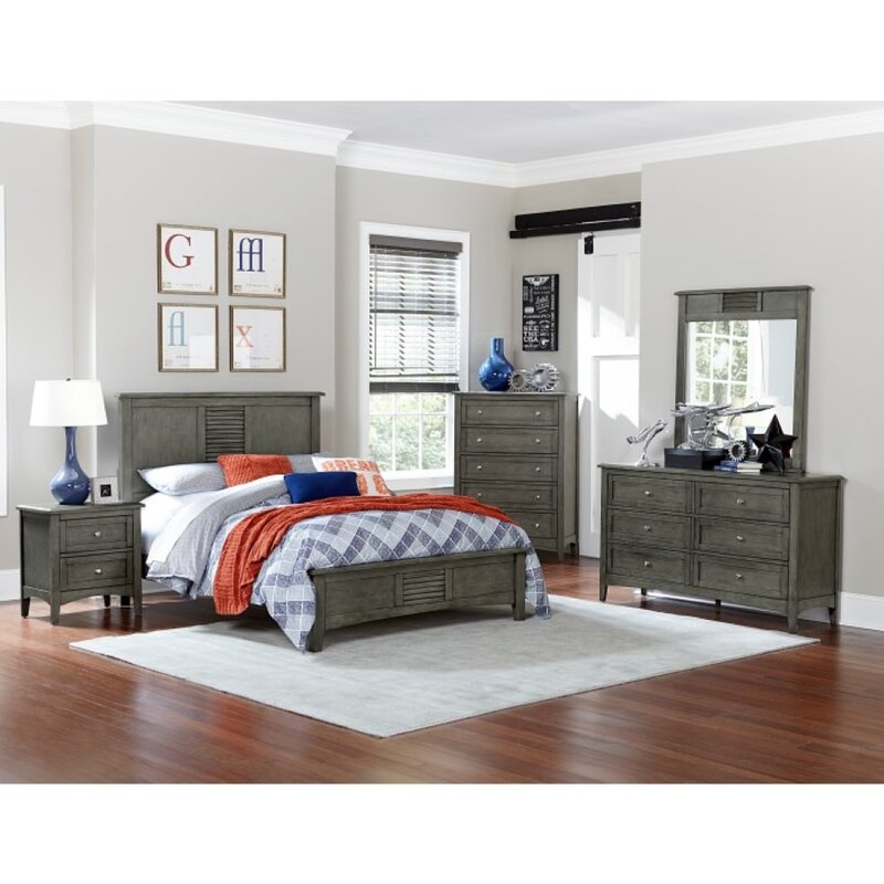 King Gray Socorro Panel Bed 1193CDR (3 boxes)