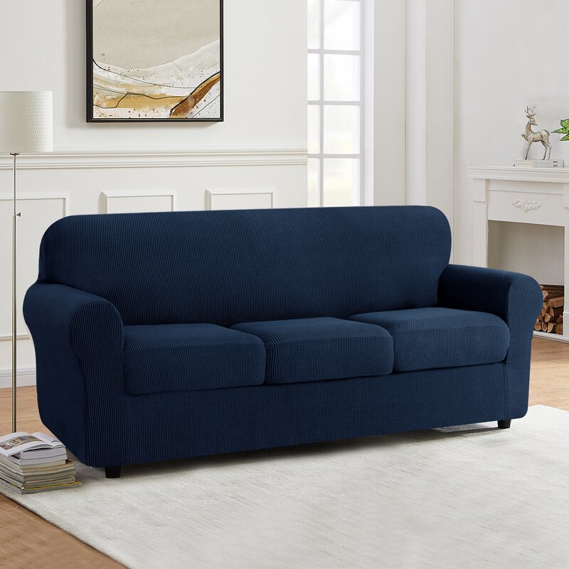Soft Stretch Separate Box Cushion Sofa Slipcover 6912RR/GL