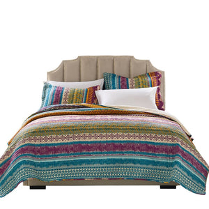 2 Standard Shams Sohil Standard Cotton 230 TC Reversible Quilt Set, EC1085