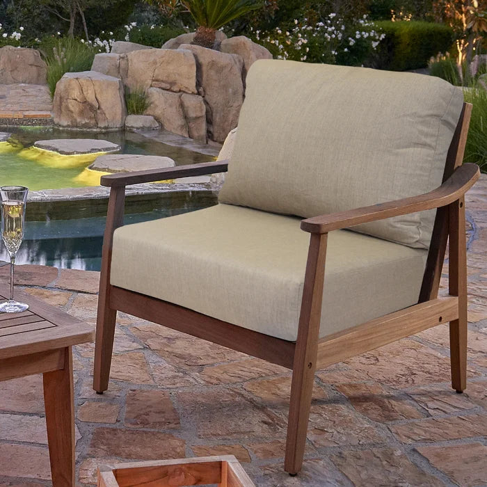 2 - Piece Outdoor Seat/Back Cushion 25'' W x 26'' D