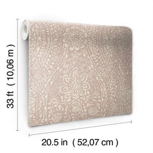 Load image into Gallery viewer, Solenne Ornate Ogee 16.5' L x 20.5" W Peel and Stick Wallpaper Roll GL1811
