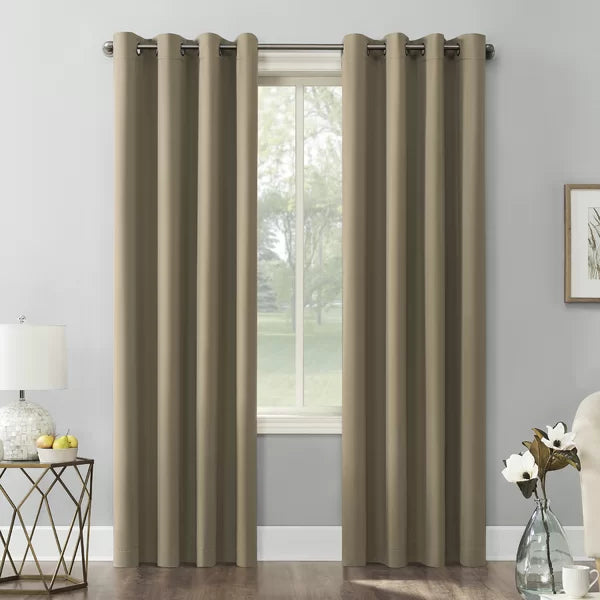 Solid Blackout Grommet Single Curtain Panel, 40