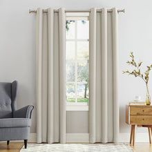 Load image into Gallery viewer, 40&quot; W x 63&quot; L Solid Blackout Grommet Curtain Panel, (Set of 4)
