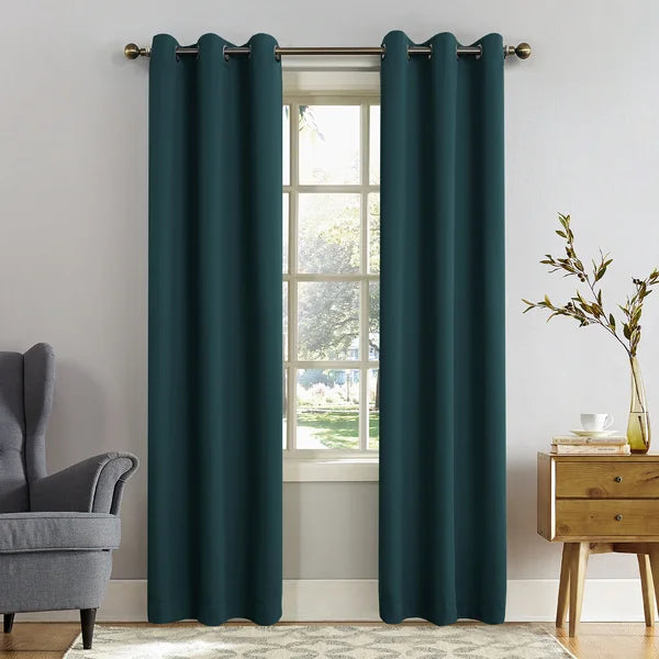 Solid Blackout Grommet Single Curtain Panel 40