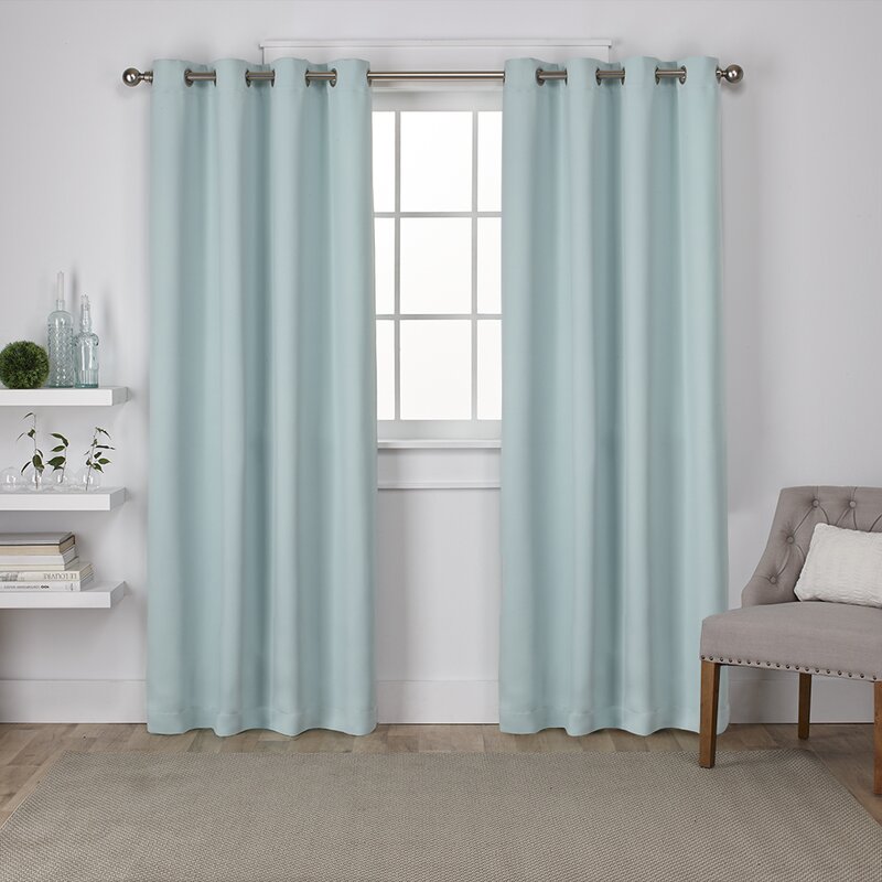 Solid Blackout Thermal Grommet Curtain Panels (Set of 2) 380DC