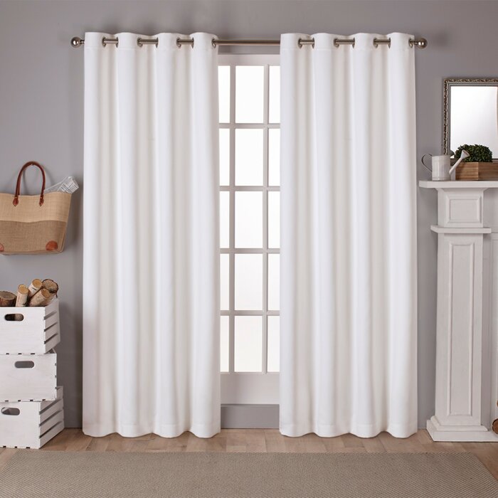 Solid Blackout Thermal Grommet Curtain Panels - Set of 2 (ND216)