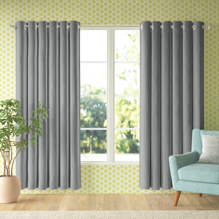 Solid Blackout Thermal Grommet Single Curtain Panel
