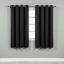 Load image into Gallery viewer, Solid Grommet Blackout Thermal Curtain Panels 52&quot;W x 84&quot; L (Set of 2)
