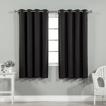 Load image into Gallery viewer, Solid Grommet Blackout Thermal Curtain Panels 52&quot;W x 84&quot; L (Set of 2)
