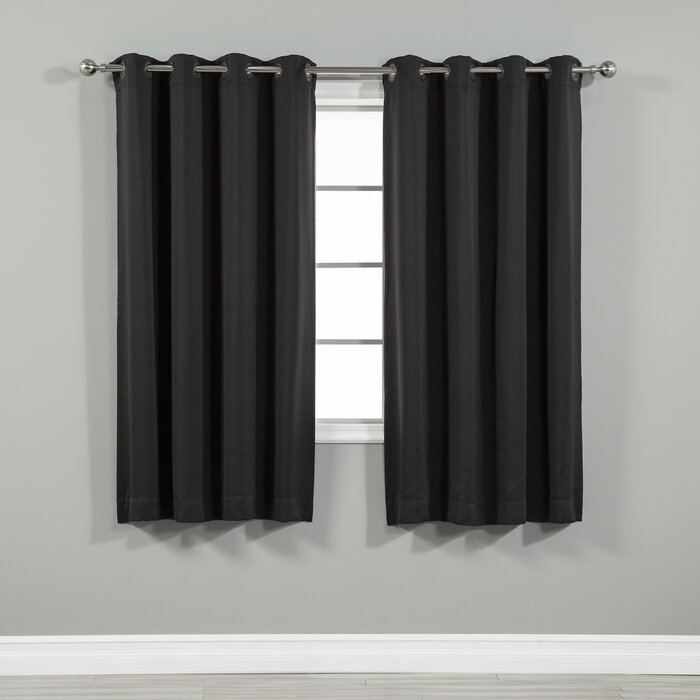Solid Grommet Blackout Thermal Curtain Panels 52