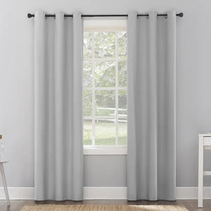 Solid Max Blackout Thermal Grommet Single Curtain Panel, 40" x 63" (SET OF 2)