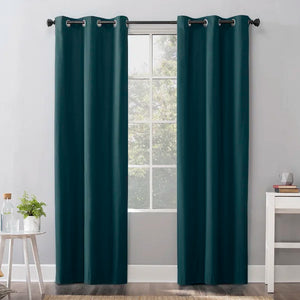 Solid Max Blackout Thermal Grommet Single Curtain Panel 40" x 84" (SET OF 2)