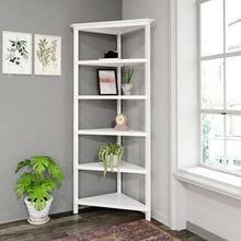 Load image into Gallery viewer, Solid Wood Corner Bookcase, 74.75&quot;H x 30.5&quot;W
