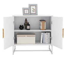 Load image into Gallery viewer, Solid Wood Square Shape Handle 2 Doors Sideboard 5835RR
