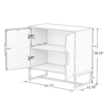 Load image into Gallery viewer, Solid Wood Square Shape Handle 2 Doors Sideboard 5835RR
