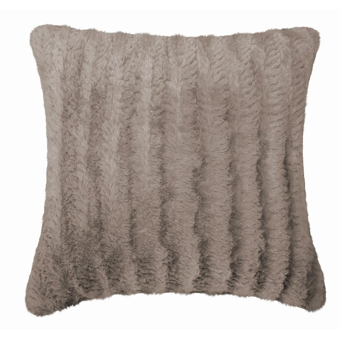 Square Faux Fur Pillow Cover Taupe (set of 2) 311ND