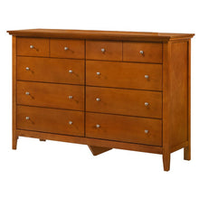 Load image into Gallery viewer, Sonja 8 Drawer Double Dresser Oak #1898HW - OUT OF BOX
