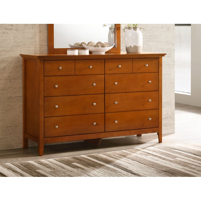 Sonja 8 Drawer Double Dresser Oak #1898HW - OUT OF BOX