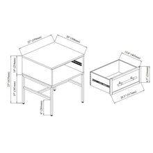 Load image into Gallery viewer, Sophia 25&#39;&#39; Tall 1 - Drawer Stainless Steel Nightstand
