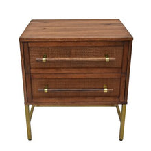 Load image into Gallery viewer, Medium Walnut Sophia 2 - Drawer Nightstand 703CDR
