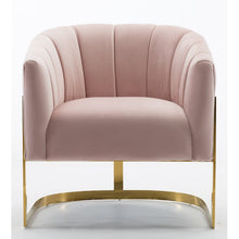 Load image into Gallery viewer, Tellico Upholstered Barrel Chair, Pink Velvet
