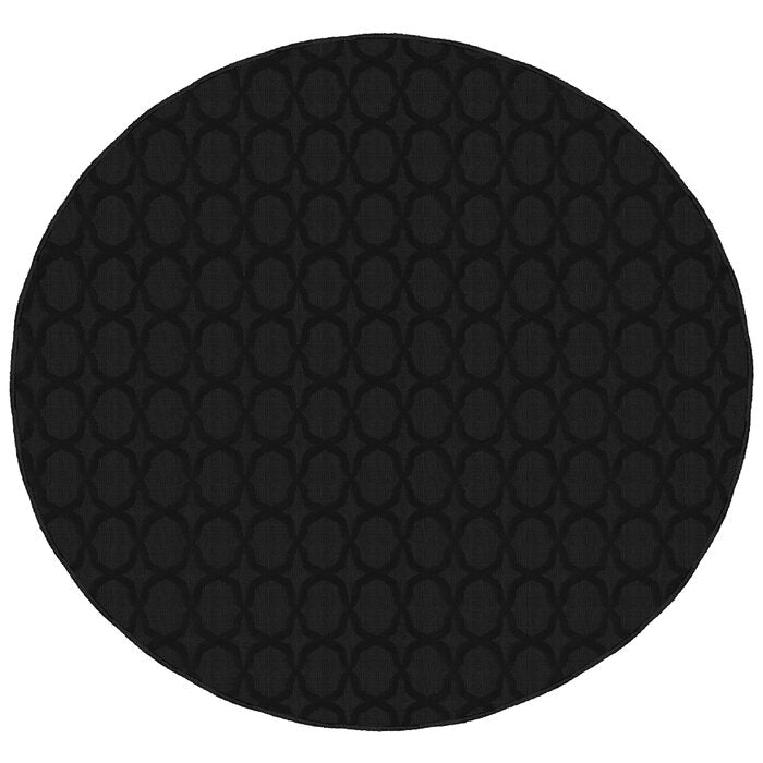 Southington Geometric Tufted Black Area Rug (SB1489)