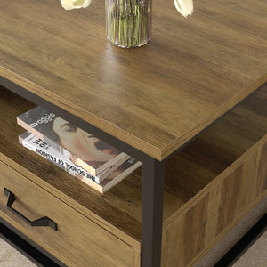 Light Brown Southside Frame Coffee Table with Storage