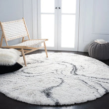 Load image into Gallery viewer, Speight Abstract Area Rug in Ivory/Gray 8&#39; round
