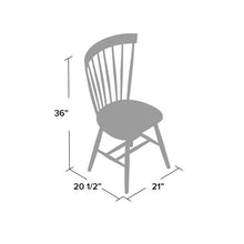 Load image into Gallery viewer, Spindle Solid Wood Windsor Back Side Chair - Set of 2 (SB670)
