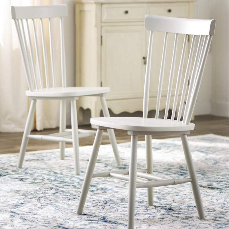 Solid Wood Windsor Back Side SET OF 2 Chairs #CR1026