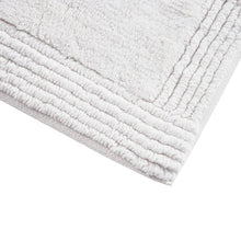 Load image into Gallery viewer, 24&quot; W x 72&quot; L White Splendor Rectangular 100% Cotton Reversible Solid Bath Rug (SB526)
