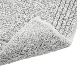 24" W x 72" L Grey Splendor Rectangular 100% Cotton Reversible Solid Bath Rug
