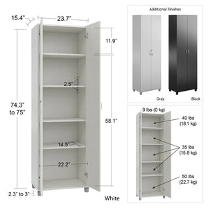 Springboro 74" H x 24" W x 15" D Storage Cabinet