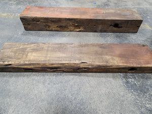 Creative Co-op Wood Floating Wall Shelf, Medium, Brown (Set of 2) MRM1321