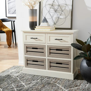 Distressed White/Gray Spuyten 26'' Tall 6 - Drawer Accent Chest
