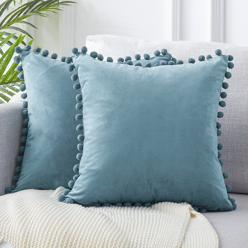 Square Velvet Pillow Cover (Set of 2) GL557