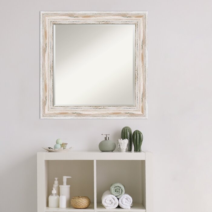 Square Wood Wall Mirror, 25.12