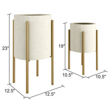 Load image into Gallery viewer, Stacia 2-Piece Metal Pot Planter
